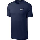 Nike Blå Overdele Nike Sportswear Club T-shirt - Midnight Navy/White