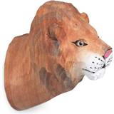 Gul Kroge & Bøjler Børneværelse Ferm Living Animal Hand Carved Hook Lion
