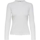 10 - Dame T-shirts & Toppe Only Emma Rib Top - White/Egret
