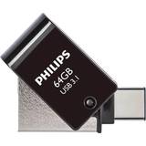 Philips 64 GB Hukommelseskort & USB Stik Philips USB 3.1 2in1 64GB