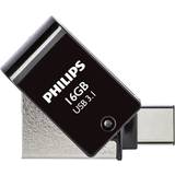 Philips 16 GB Hukommelseskort & USB Stik Philips USB 3.1 2in1 16GB