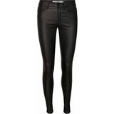 32 - Dame Jeans Vero Moda Vmseven Nw Smooth Coated Trousers - Black