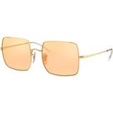 Guld Solbriller Ray-Ban Square 1971 Mirror Evolve RB1971 001/B4