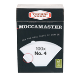 Moccamaster Hvid Tilbehør til kaffemaskiner Moccamaster Originale Kaffefiltre str. 1x4 - 100 stk.