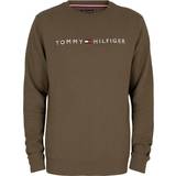 Tommy Hilfiger Overdele Tommy Hilfiger Logo Embroidery Organic Cotton Sweatshirt - Army Green
