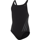 Stribede Badedragter Børnetøj adidas Junior Pro V 3-Stripes Swimsuit - Black/Carbon (DQ3276)