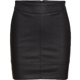 Only 38 Nederdele Only Leather Look Skirt - Black
