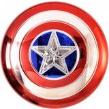 Rød Tilbehør Kostumer Rubies Captain America Electroplated Metallic 12" Shield