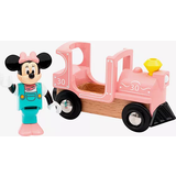 Mickey Mouse - Trælegetøj Legetøjsbil BRIO Minnie Mouse & Engine 32288