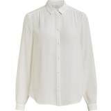 Hvid - Plisseret Tøj Vila Loose Skjorte - White/Snow White