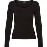 Vero Moda Dame - S T-shirts Vero Moda Maxi My LS Soft Uneck - Black