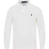 Polo Ralph Lauren Polotrøjer Polo Ralph Lauren Custom Slim Fit Long Sleeve Polo Shirt - White