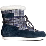 Blå - Tekstil Støvler Moon Boot Far Side Low Fur Tartan - Navy Blue