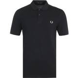 Fred Perry Lang Tøj Fred Perry Plain Polo Shirt - Black/Chrome