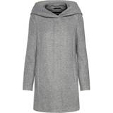Vero Moda Bomuld Overtøj Vero Moda Transitional Coat - Grey/Light Grey Melange