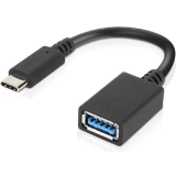 Han – Hun - USB A-USB C - USB-kabel Kabler Lenovo USB A-USB C 3.0 M-F 0.1m