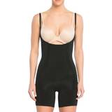 M Bodystockings Spanx OnCore Open-Bust Mid-Thigh Bodysuit - Very Black