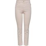 30 - Dame - W25 Jeans Only High Waist Trousers - Beige/Ecru