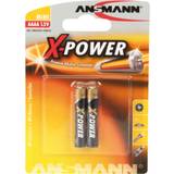 Batteri til fjernbetjening - Batterier Batterier & Opladere Ansmann X-Power Alkaline AAAA Compatible 2-pack