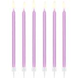 Lilla Festdekorationer PartyDeco Decor Cake Candle Light Purple 12-pack