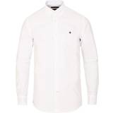 Morris V-udskæring Tøj Morris Oxford Button Down Cotton Shirt - White