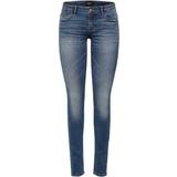 26 - Bomuld - Lav talje Bukser & Shorts Only Coral Superlow Skinny Fit Jeans - Blue/Dark Blue Denim