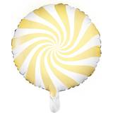 Gul Balloner PartyDeco Foil Ballons Candy White/Light Yellow