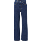 Dame - W23 Jeans Levi's Ribcage Straight Ankle Jeans - Noe Dark Mineral/Dark Indigo
