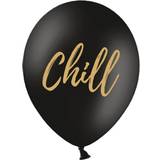 PartyDeco Latex Ballons Candy Bar, Chill, Dance Floor, Drinks, Photo Booth Black/Gold 5-pack