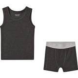 Bomuld Undertøjssæt Minymo Bamboo Underwear Set - Dark Grey Melange (4721260125)