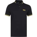 Barbour Slim T-shirts & Toppe Barbour Essential Tipped Polo Shirt - Black