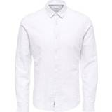 Elastan/Lycra/Spandex - Hvid Skjorter Only & Sons Solid Shirt - White