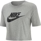 Nike Women's Sportswear Essential Cropped T-shirt - Dark Grey Heather/Black