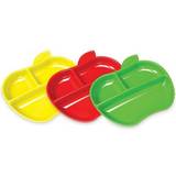 Munchkin Rød Babyudstyr Munchkin Lil’ Apple Plates 3-pack