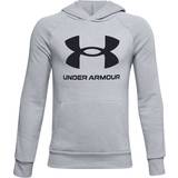 Drenge - Fleece Overdele Under Armour Boy's UA Rival Fleece Big Logo Hoodie - Gray (1357585-011)