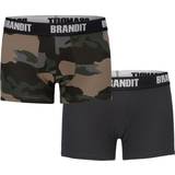 Camouflage - Sort Undertøj Brandit Boxershorts Logo 2er Pack - Dark Camo/Black