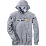 Carhartt Tøj Carhartt Signature Logo Hoodie - Heather Grey