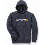 Herre - Stretch Sweatere Carhartt Signature Logo Hoodie - Dark Gray
