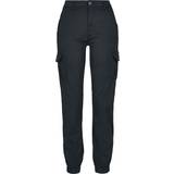 26 - 32 - Elastan/Lycra/Spandex Bukser Urban Classics Ladies High Waist Cargo Pants - Black
