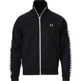 Fred Perry Bomuld Overtøj Fred Perry Taped Track Jacket - Black
