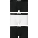 Hugo Boss Herre Underbukser Hugo Boss Organic Cotton Trunk Boxer 3-Pack - Black/White