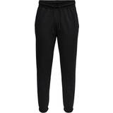 Only & Sons Solid Colored Sweatpants - Black/Black