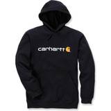 Carhartt Herre Overdele Carhartt Signature Logo Midweight Hoodie - Black