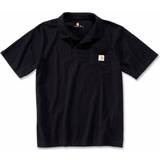 Løs - S T-shirts & Toppe Carhartt Loose Fit Midweight Short-Sleeve Pocket Polo - Black
