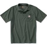 Bomuld - Grøn - Løs T-shirts & Toppe Carhartt Contractor's Work Pocket Polo - Moss
