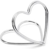 Bagedekorationer PartyDeco Table Decorations Place Card Holders Hearts Silver 10-pack