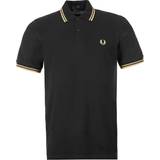 Fred Perry 36 Overdele Fred Perry Twin Tipped Polo Shirt – Black/Beige