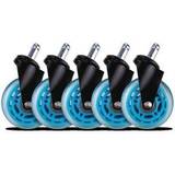 Blå Gamer stole L33T 3 Inch Universal Blue Gaming Chair Casters - 5 Pieces