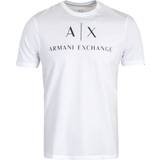 Armani Herre T-shirts & Toppe Armani Lettering & Log T-shirt - White