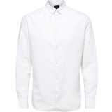 Herre - Hvid Skjorter Selected Linen Skjorte - White